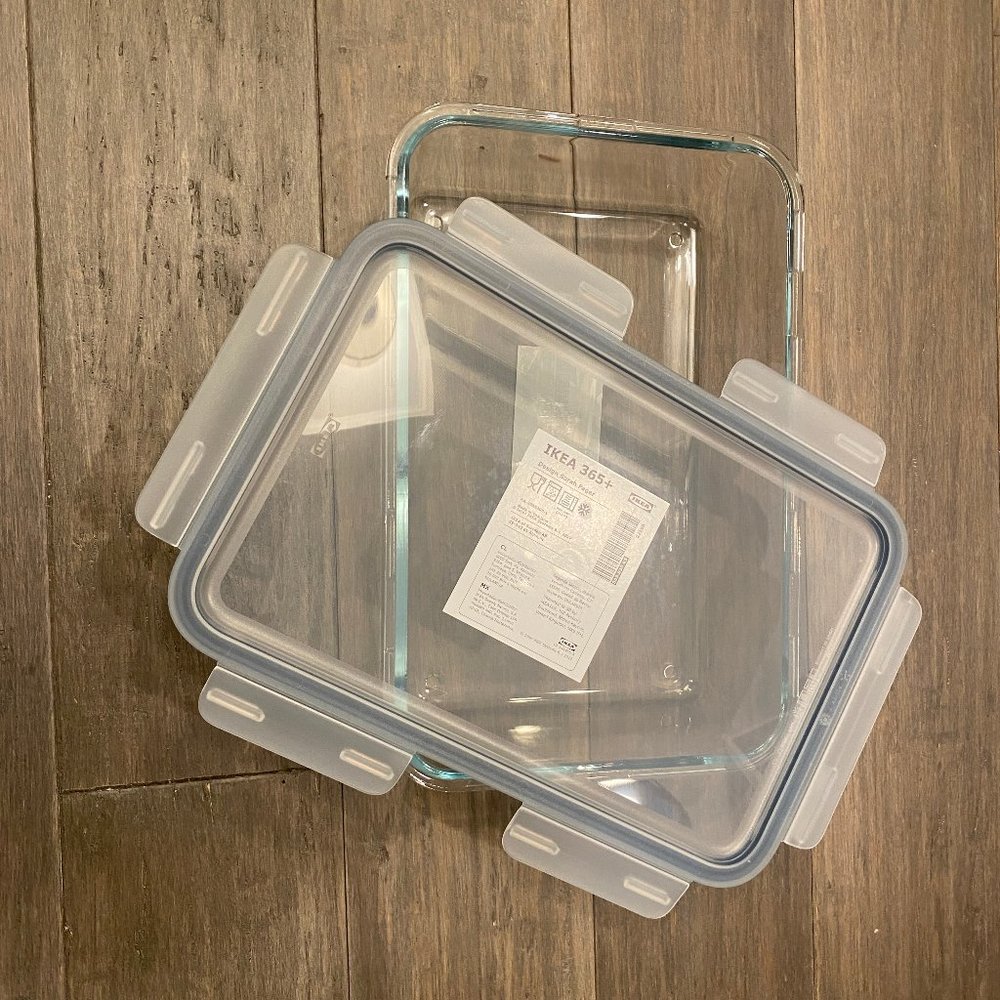 IKEA IKEA 365+ Food Container Large Rectangular/glass 3 qt w/ lid - Picture 2 of 3